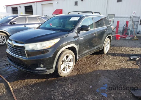 2015 Toyota Highlander Hybrid Limited Platinum V6 из США, поврежденный, VIN 5TDDCRFH1FS009600